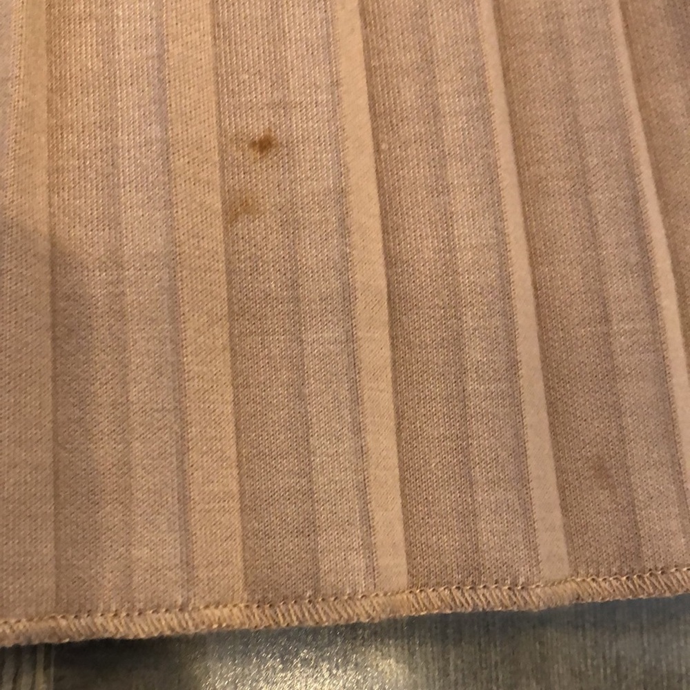 Pleated Beige Dress with Rhinestone Buttons - Picture 4 of 4
